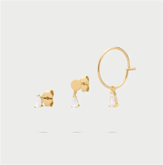 Boucles d'oreilles Rue des Mille Femme in Argent ORZ-024 3PZ TD AU - ORZ-024 3PZ TD AU